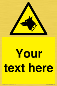 Custom Warning: Guard dog